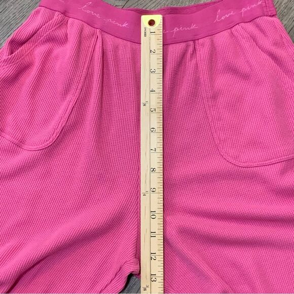 Victoria’s Secret Pink Sleepwear Pants Women’s Waffle Knit Medium Pink Pockets. - Picture 11 of 14